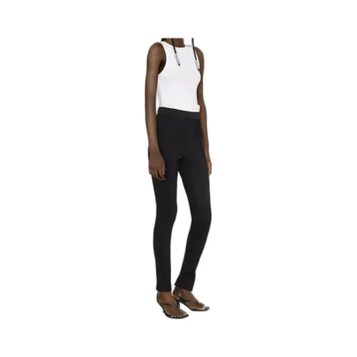 High Waisted Back Slit Casual Pants