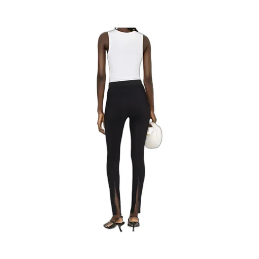 High Waisted Back Slit Casual Pants
