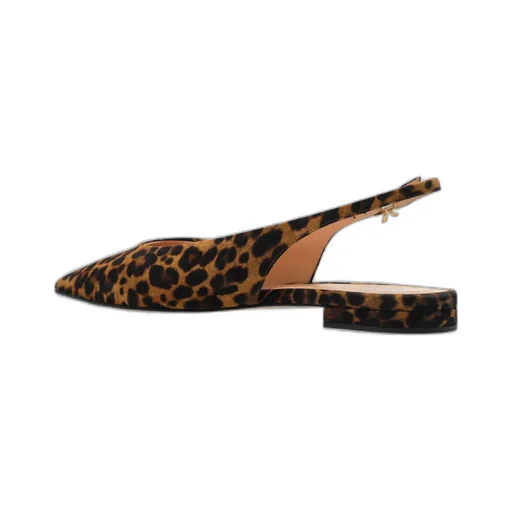 Gianvito Rossi Leopard Printed Pointed Toe Flat Shoes