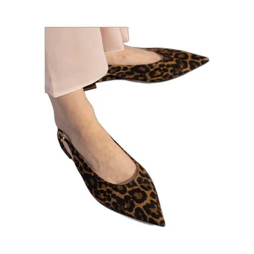 Gianvito Rossi Leopard Printed Pointed Toe Flat Shoes