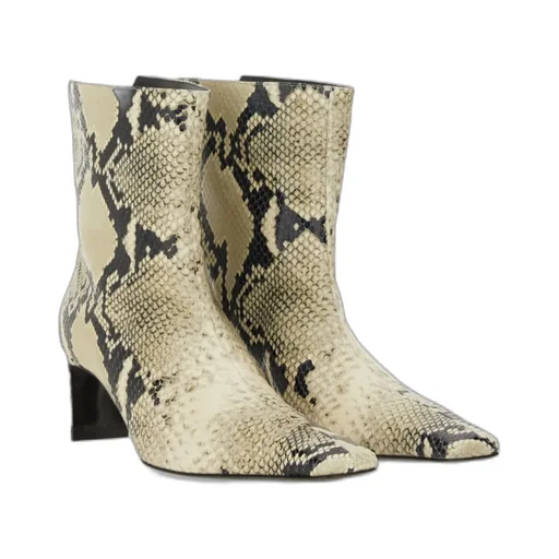 Khaite Embossed Pointed Toe Boots