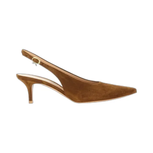 Gianvito Rossi Robbie Kitten Heel Slingback Pumps