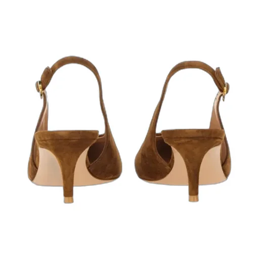 Gianvito Rossi Robbie Kitten Heel Slingback Pumps