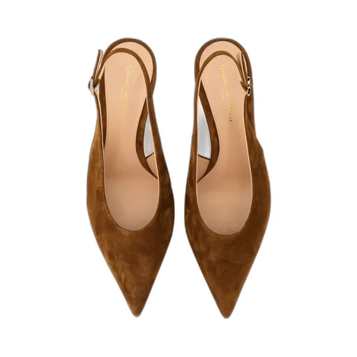 Gianvito Rossi Robbie Kitten Heel Slingback Pumps