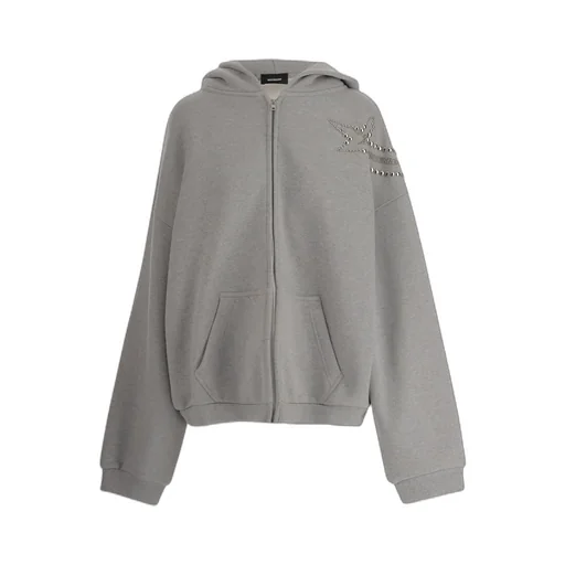 We11Done Embellished Zipped Hoodie