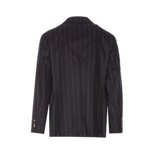 Brunello Cucinelli Single-Breasted Striped Tailored Blazer