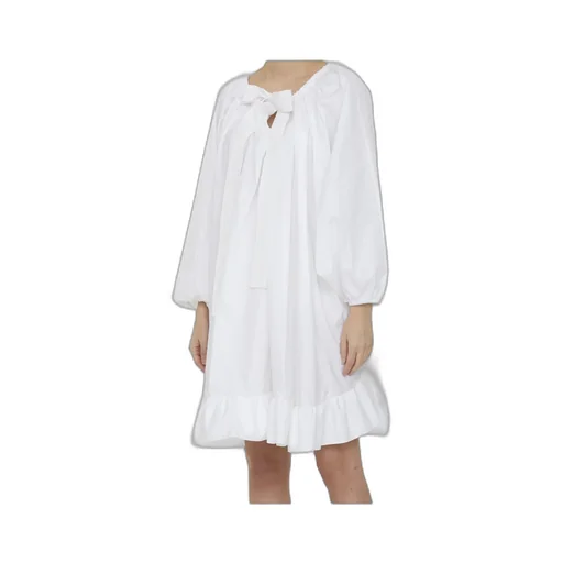 Patou Bow Detailed Long-Sleeve Mini Dress