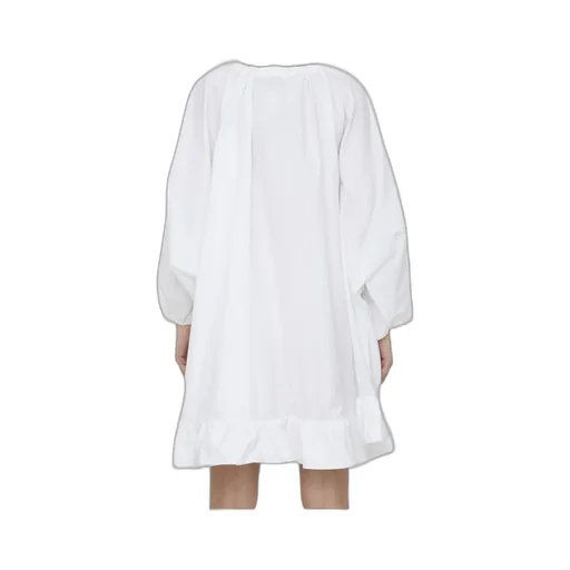 Patou Bow Detailed Long-Sleeve Mini Dress