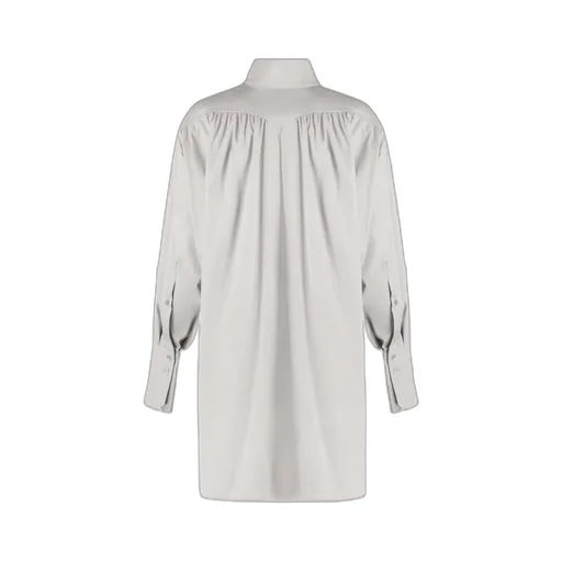 Patou Logo Embroidered Long-Sleeved Shirt Dress