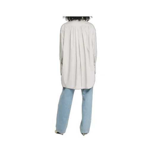 Patou Logo Embroidered Long-Sleeved Shirt Dress
