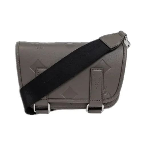 Mcm Logo Embossed Shoulder Bag