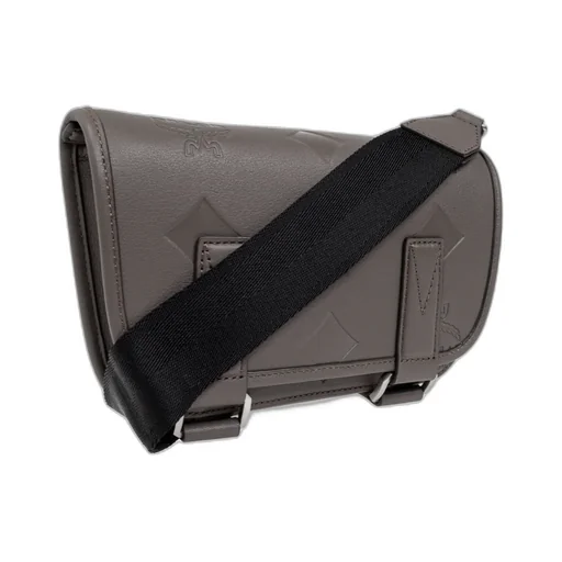 Mcm Logo Embossed Shoulder Bag