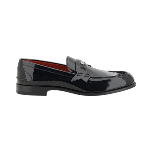 Christian Louboutin Embellished Plaque Round-Toe Loafers