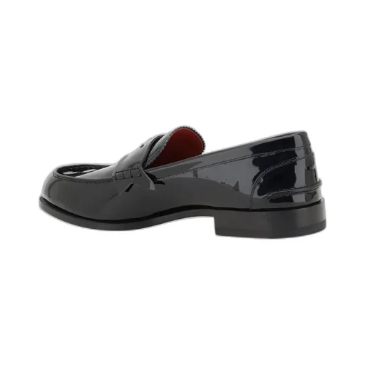 Christian Louboutin Embellished Plaque Round-Toe Loafers