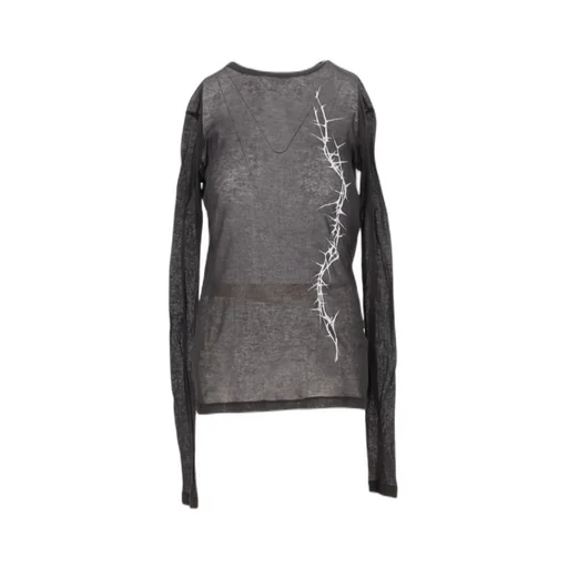 Ann Demeulemeester Fiene Printed Long-Sleeved T-Shirt