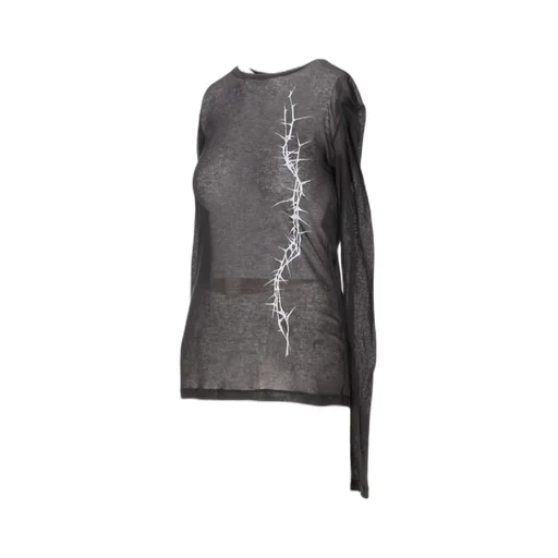 Ann Demeulemeester Fiene Printed Long-Sleeved T-Shirt