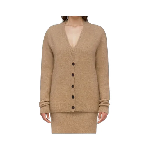 Ferragamo Plunging V-Neck Knitted Cardigan