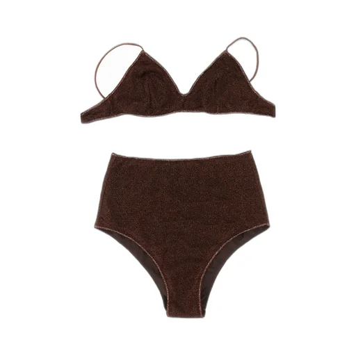 Metallic-Detail Two-Piece Bikini