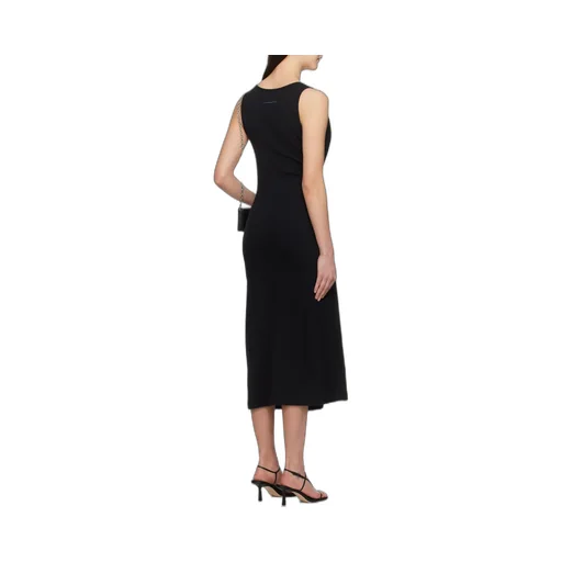 Mm6 Maison Margiela Sleeveless Asymmetric Midi Dress