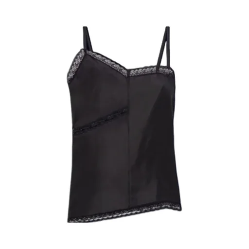 Mm6 Maison Margiela Lace-Detailed Top