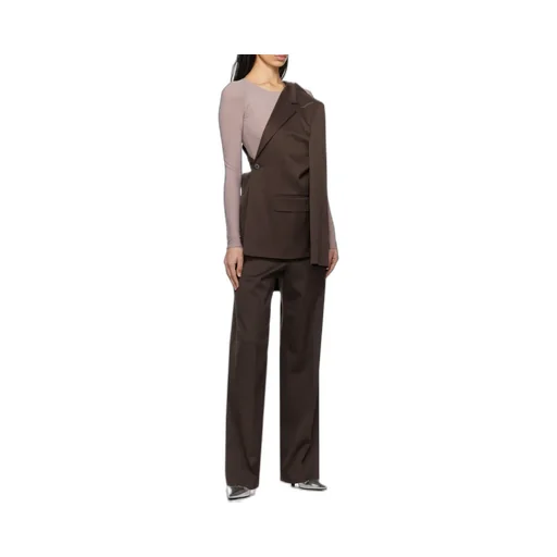 Mm6 Maison Margiela Cut-Out Detailed Buttoned Blazer
