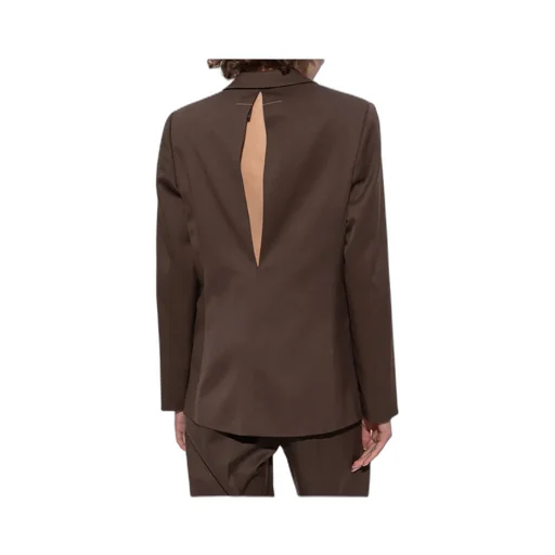 Mm6 Maison Margiela Cut-Out Detailed Buttoned Blazer