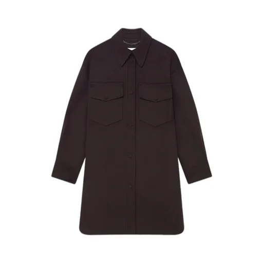 Press-Stud Fastening Overshirt