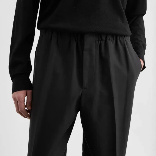 Lightweight Cotton Tapered Trousers