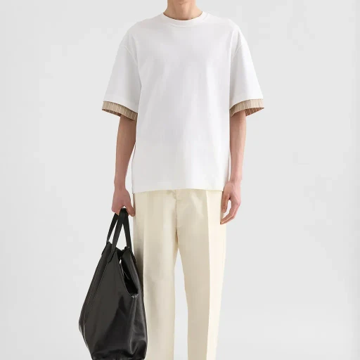 Lightweight Cotton Tapered Trousers