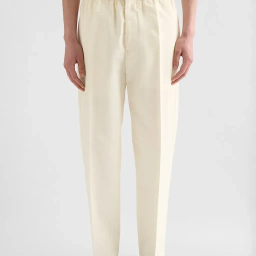 Lightweight Cotton Tapered Trousers