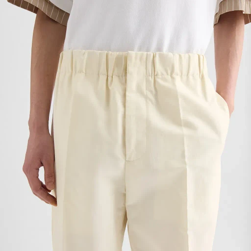 Lightweight Cotton Tapered Trousers
