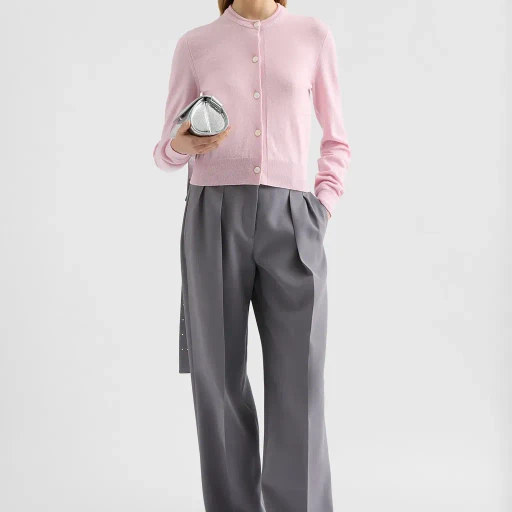 Lightweight Wool Crew-Neck Cardigan
