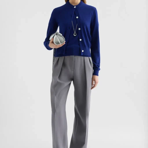 Lightweight Wool Crew-Neck Cardigan