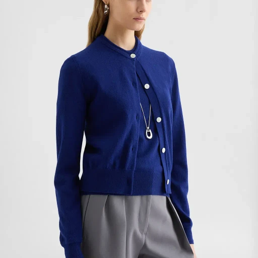 Lightweight Wool Crew-Neck Cardigan