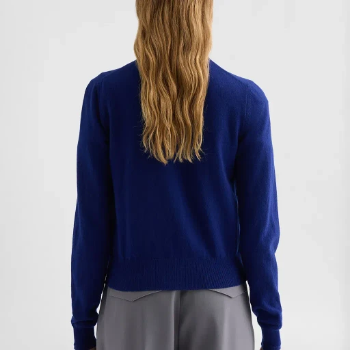Lightweight Wool Crew-Neck Cardigan