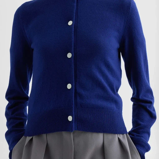 Lightweight Wool Crew-Neck Cardigan
