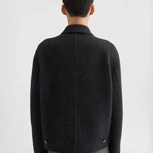 Lightweight Textured Wool Blouson