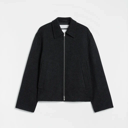 Lightweight Textured Wool Blouson