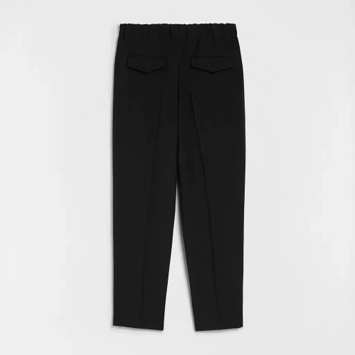 Lightweight Wool Gabardine Tapered Trousers