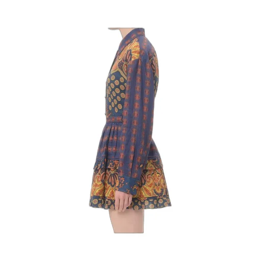 Shirt In Lino Paisley Medaglioni Voyage Imaginaire