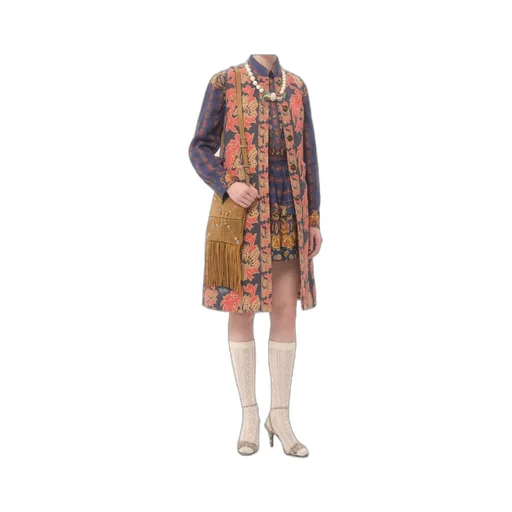 Shirt In Lino Paisley Medaglioni Voyage Imaginaire