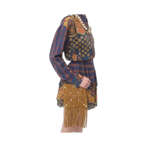 Shirt In Lino Paisley Medaglioni Voyage Imaginaire