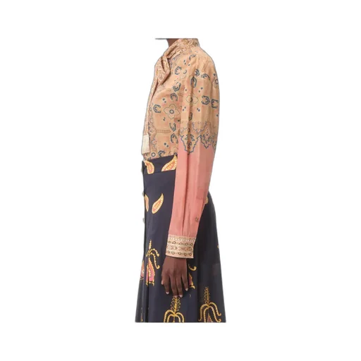 Valentino All-Over Printed Pussy-Bow Shirt