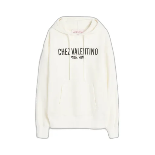Valentino Logo Printed Drawstring Hoodie