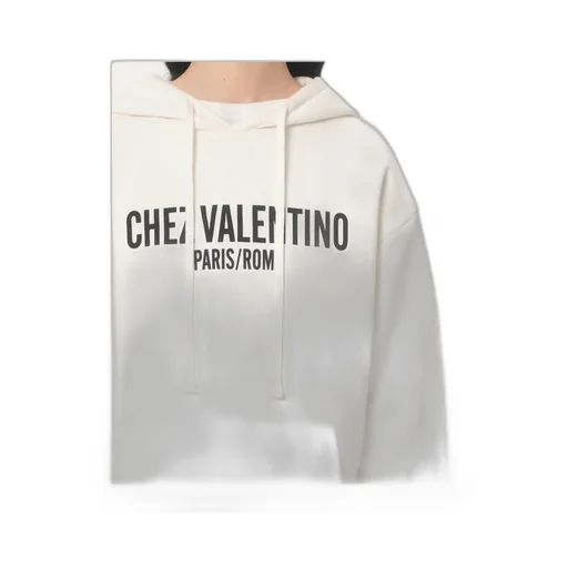 Valentino Logo Printed Drawstring Hoodie