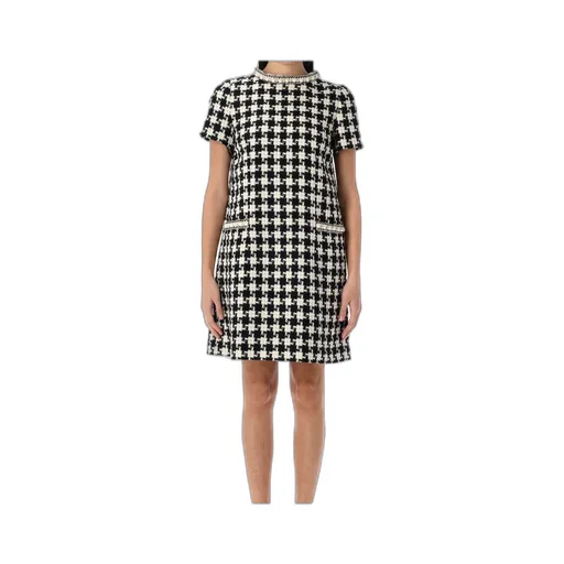 Valentino Damier Light Embellished Tweed Mini Dress
