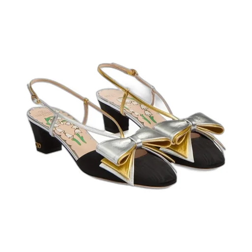 Valentino Bowow Crossover Strap Slingback Pumps