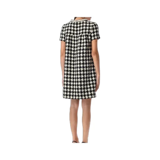 Valentino Damier Light Embellished Tweed Mini Dress