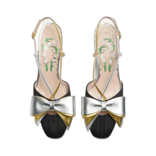 Valentino Bowow Crossover Strap Slingback Pumps