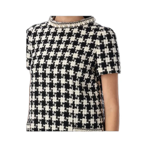 Valentino Damier Light Embellished Tweed Mini Dress